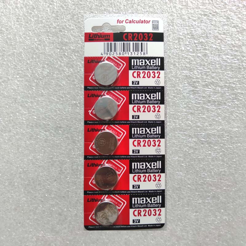 ปุ่มกุญแจรีโมทรถยนต์ Maxell Cr2032H 3V Cr2032 3 ชิ้น